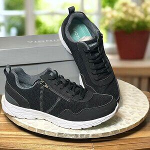 Vionic Brisk Jetta Orthotic Supportive Sneaker Side Zip Comfort Womens 9.5 Black